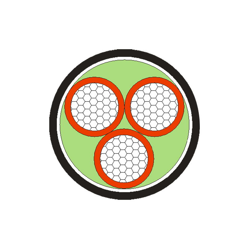 XLPE/PVC isolerad strömkabel för märkspänning 0,6/1kV