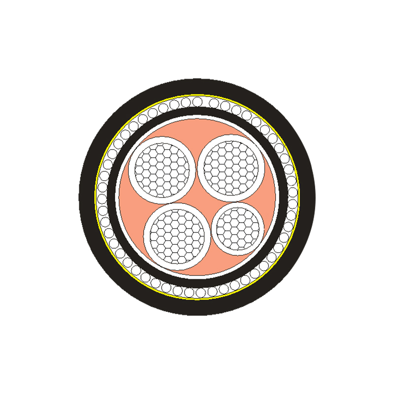 XLPE/PVC isolerad strömkabel för märkspänning 0,6/1kV